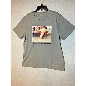 Old Navy T Shirt Mens 2XL Home For The Holidaze Crew Neck Teddy‎ Bear Graphic